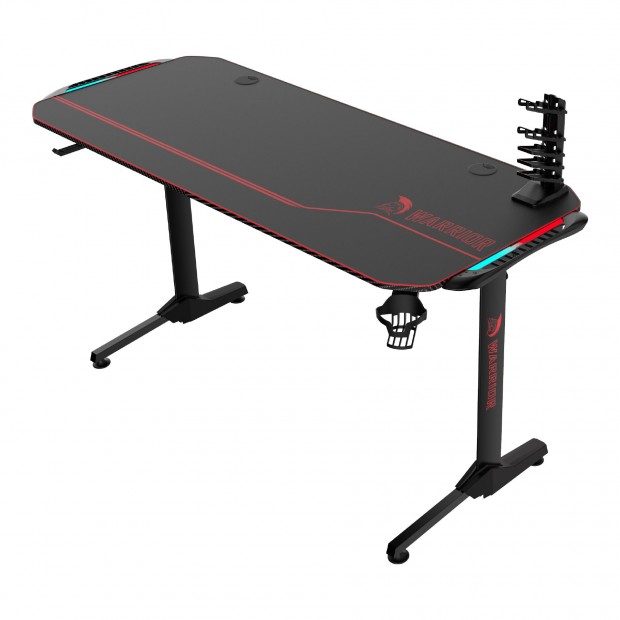 WARRIOR gamer asztal alum�nium fekete sz�nben 140*60*75CM RGB
