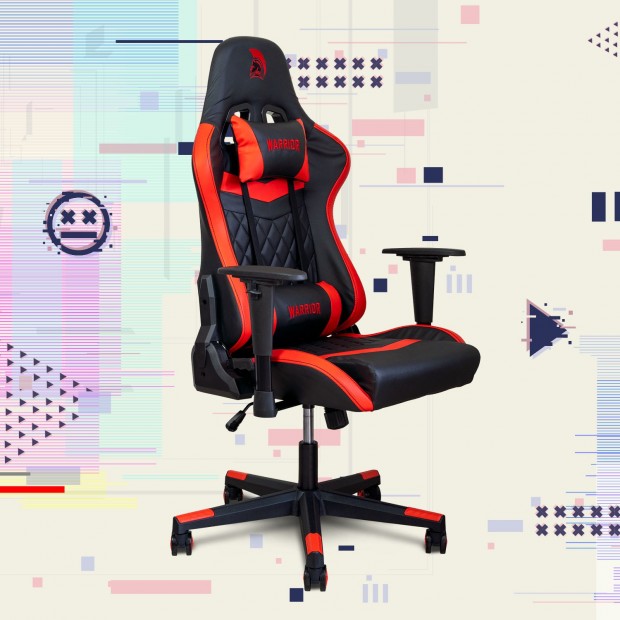 WARRIOR gamer szék fekete-piros (EXTRA-3)
