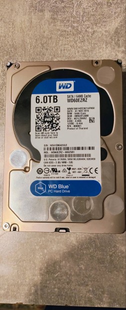 WDC 6 TB hdd 3.5 jszer 