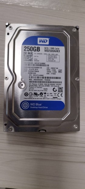 WD 250GB 3.5" SATA HDD eladó