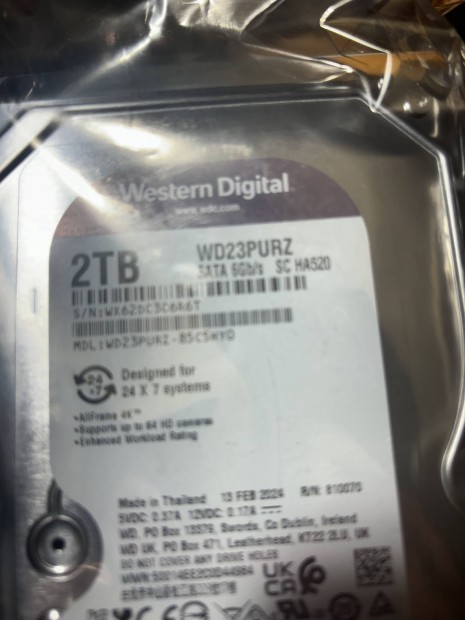 WD 2TB hdd j