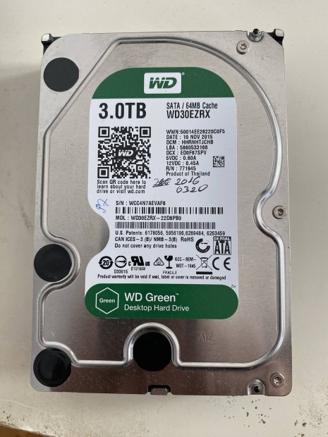 WD 3TB SATA HDD