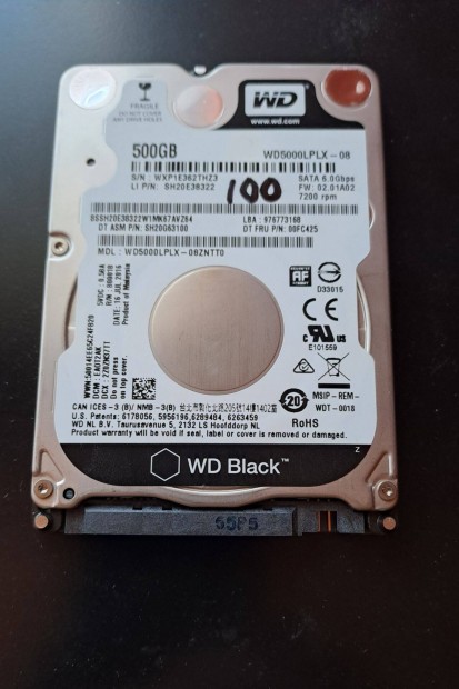 WD Black 500GB laptop HDD