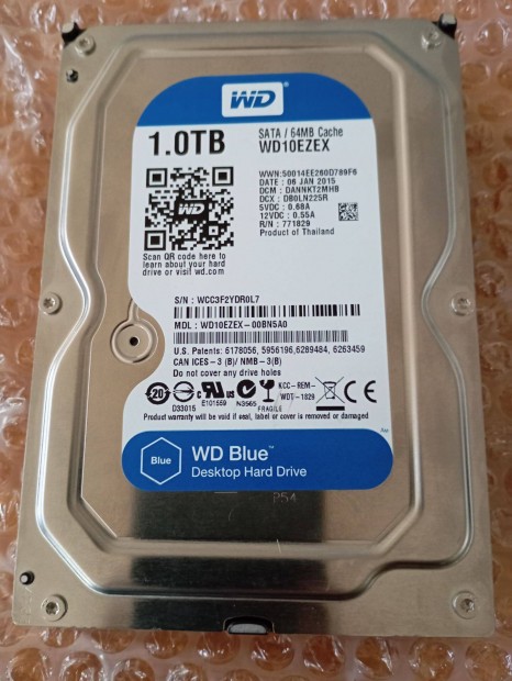 WD Blue 3.5" 1TB SATA merevlemez elad