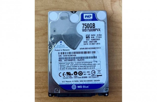 WD Blue 750GB 2,5HDD