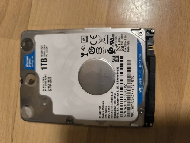 WD Blue WD10Spzx Laptop merevlemez, 1TB, 5400rpm, SATA III