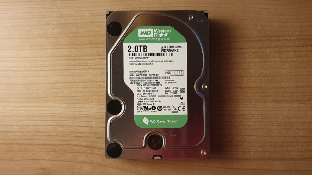 WD Caviar Green 2TB WD20Earx 3,5" SATA HDD