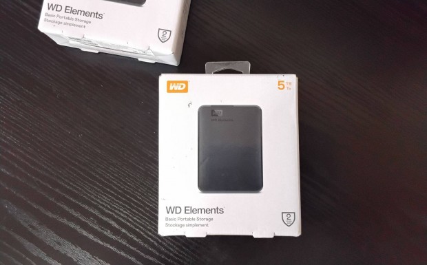 WD Elements 5TB hordozhat merevlemez elad
