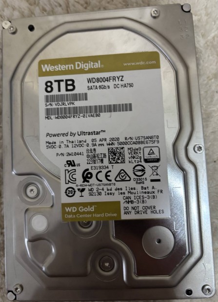 WD Gold 8TB HDD