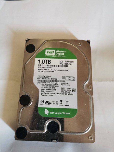 WD Green 1 TB HDD 100/100 garancival,olcsn elad!