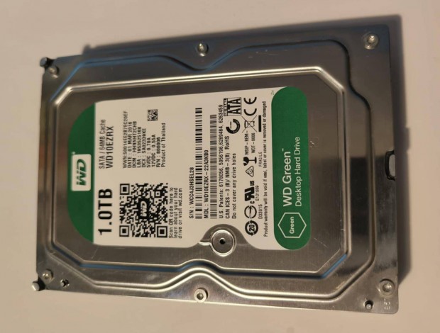 WD Green Merevlemez 1 TB HDD 3,5'-es Hibátlan Dabason