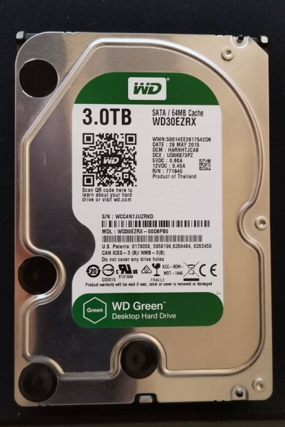 WD Green WD30Ezrx 3TB 100%