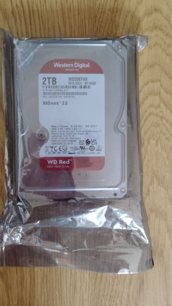 WD RED 2TB 5.4K 256MB SATA III 3.5'' WD20Efax Nasware 3.0 NX HA500