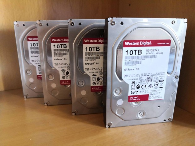 WD Red Plus 10TB WD101Efax CMR NAS HDD - hasznlt