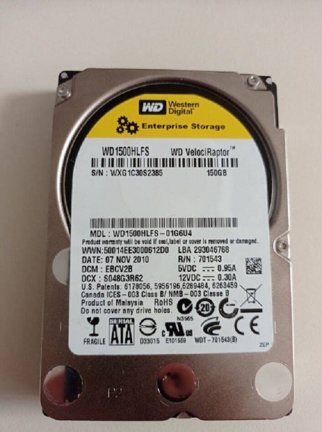 WD Velociraptor HDD-k 150GB - 250GB