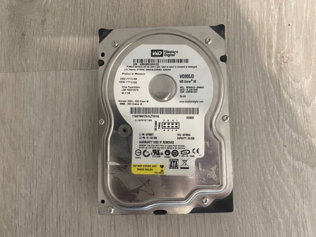 WD western digital mrkj 80gb-os hdd merevlemez winchester