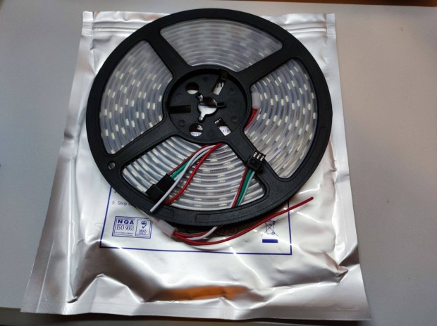 WS2812B, okos LED szalag, Rgbic, led smd 5050, címezhető 60led/m ip30