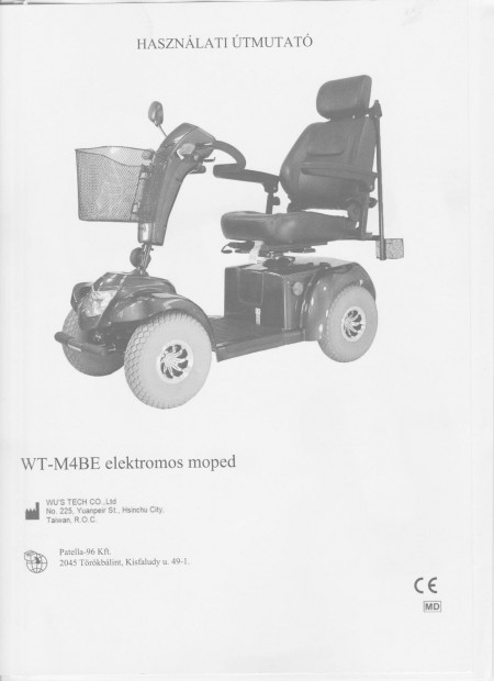 WT-M4BE mozgssrltek mopede