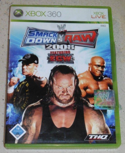 WWE Smack Down Vs Raw 2008 (Pankrci) Gyri Xbox 360 Jtk