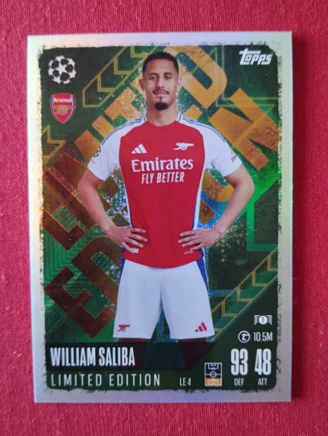 W. Saliba (Arsenal) Bajnokok Ligja 2024 Limited focis krtya