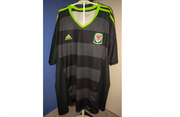 Wales válogatott fekete eredeti adidas 2016 mez (2XL)