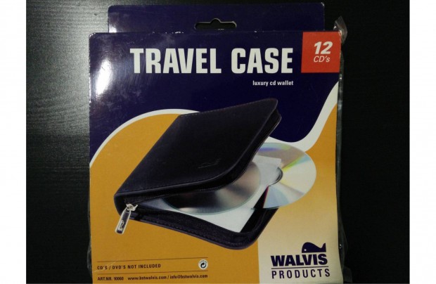Walvis Travel Case 12 db-os CD tart mappa, bontatlan