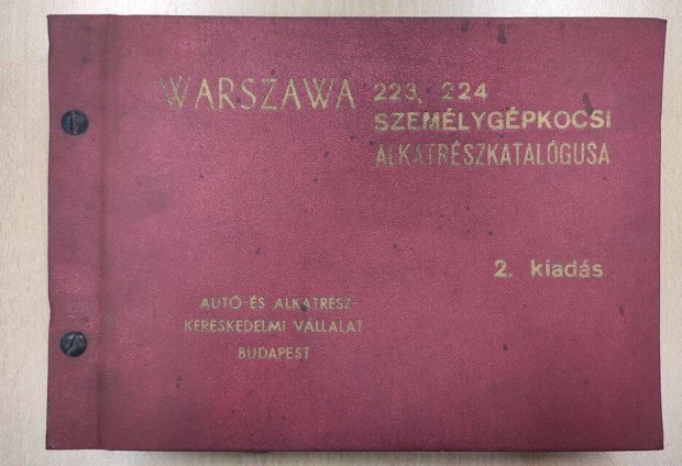 Warszawa 223, 224 Szgk. alkatrészkatalógus