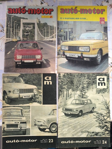 Wartburg borítós Autó Motor újságok