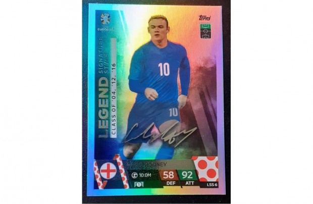 Wayne Rooney Anglia Legend Signature Style focis krtya Euro 2024