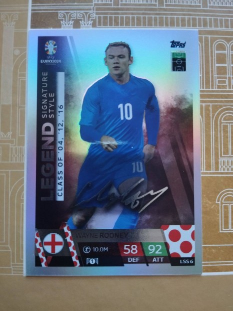 Wayne Rooney (Anglia) Legend Signature Style Euro 2024 krtya