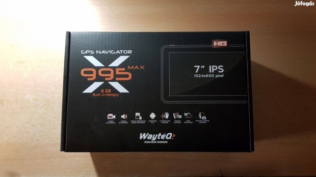 Wayteq X995 Max 7" GPS Navigáció Kamerás Új Garanciás EU.Térképpel !