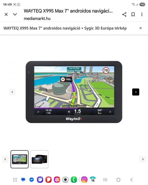 Wayteq x995 max Android navigacio