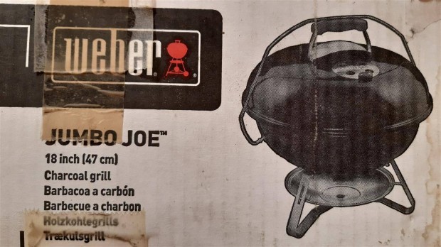 Weber Jumbo Joe faszenes hordozhat grill (18")