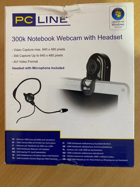 Webkamera / headsett (PC LINE 300K) Notebookra és Laptopra