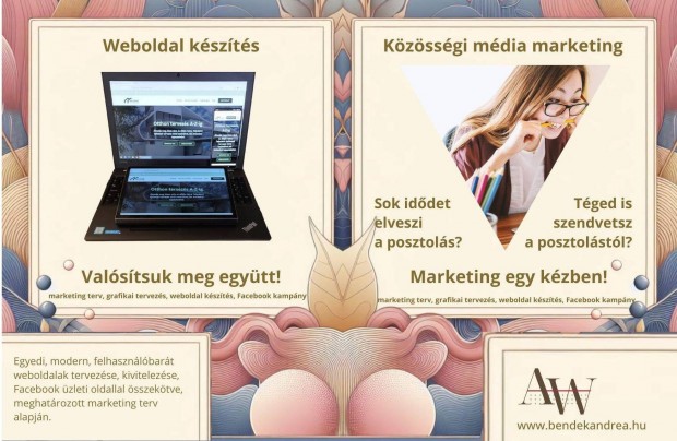 Weboldal kszts s kzssgi mdia marketing