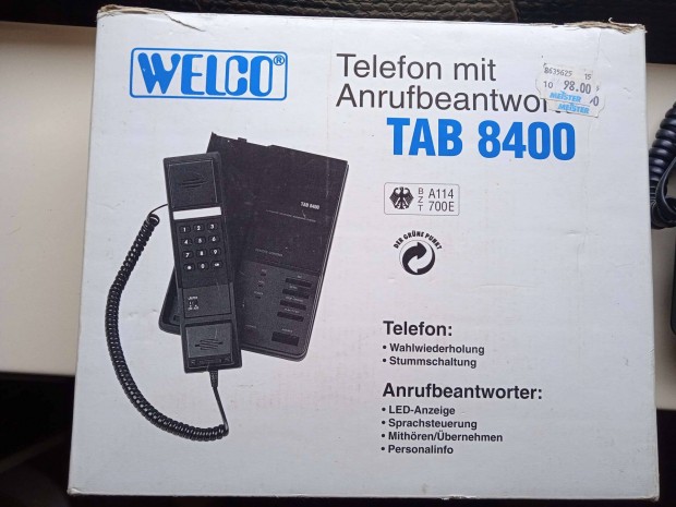 Welco TAB mikrokazetts zenetrgzts vezetkes telefom