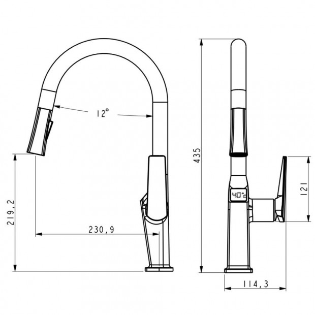 Welland FH-3425 mosogat smart csaptelep - kihzhat multifunkcis fe