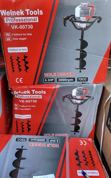 Welnek Tools benzines talajfr fldfr 6,3LE / 73cm3 + 3db csiga