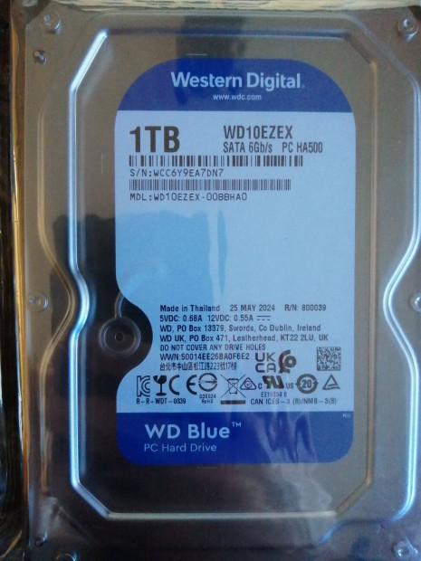 Western Digital 1TB Blue 3,5" HDD asztali szmtgphez