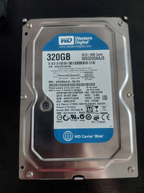 Western Digital 320GB Blue - 1330091 HDD merevlemez