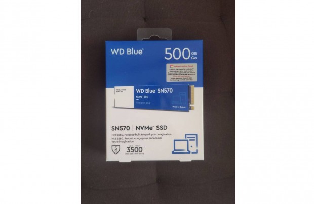 Western Digital 500GB M.2 2280 Nvme SN570 blue SSD j bontatlan