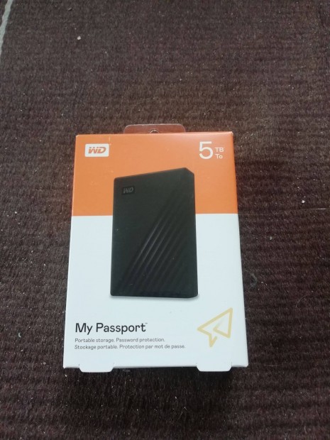 Western Digital 5TB külső HDD, bontatlan! Foxpost egyeztetés után!