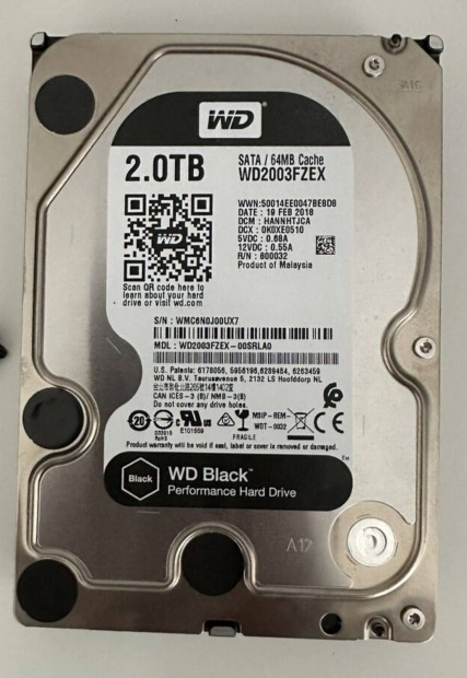 Western Digital Black 2Tb HDD 