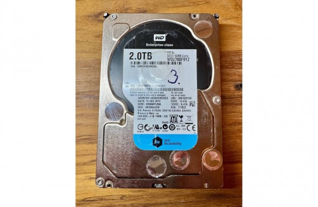 Western Digital Enterprise class 2TB 3,5 HDD/merevlemez 3