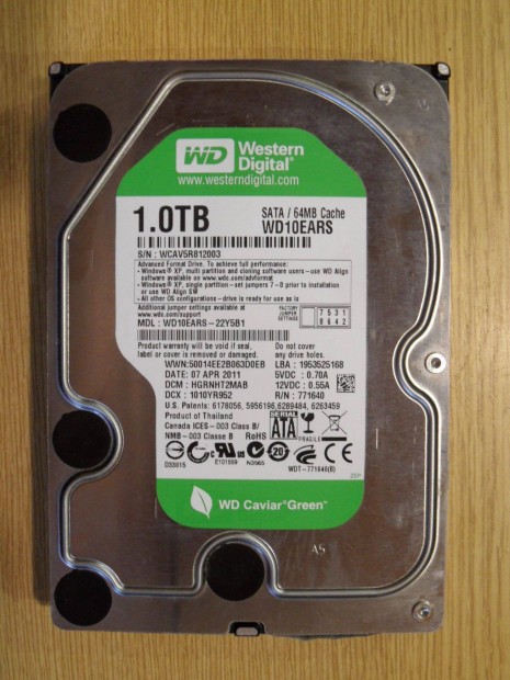 Western Digital Green1TB HDD - hibtlan