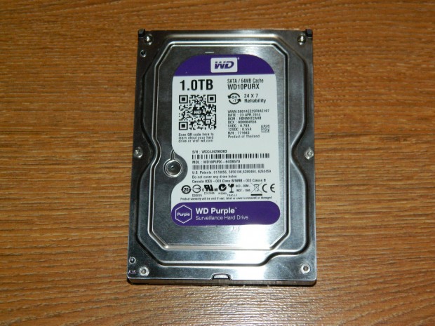 Western Digital Purple 1TB HDD Winchester Merevlemez. Hibs