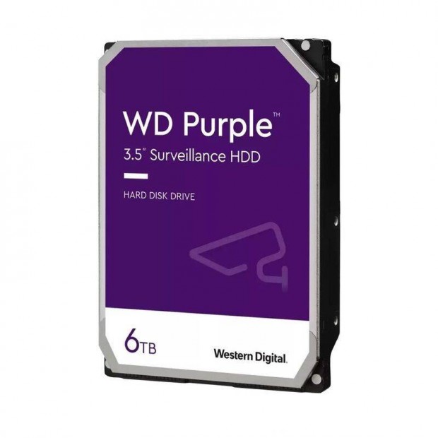 Western Digital Purple 6TB belső merevlemez 3, 5", 5400rpm, 64MB