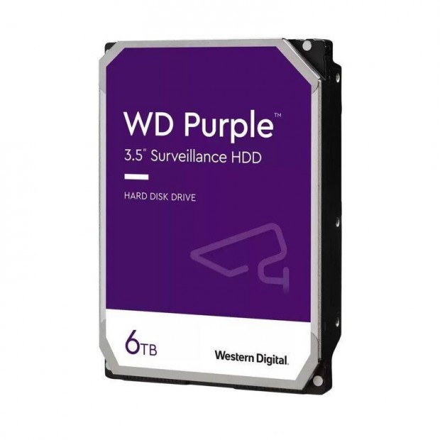 Western Digital Purple 6TB bels merevlemez 3, 5", 5400rpm, 64MB, SATA