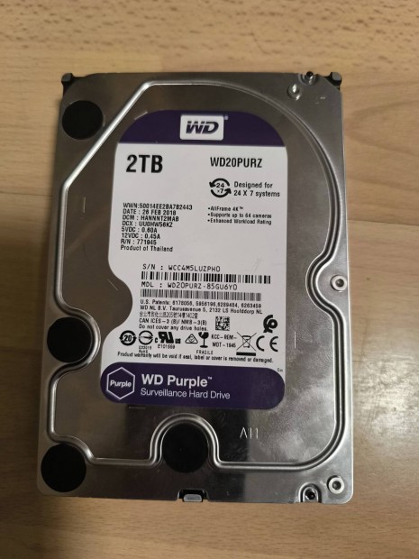 Western Digital Purple WD23Purz HDD - 2TB, SATA3, 5400rpm, 3,5"