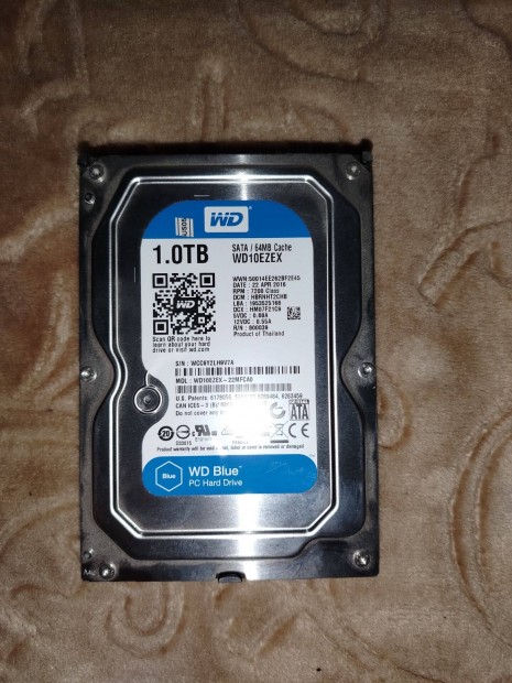 Western Digital WD10Ezex 1TB/7200rpm/64MB/SATA3 100/100